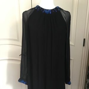 NEW FRENCH CONNECTION BLACK CHIFFON DRESS